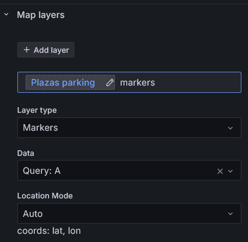 Mapear capas en Grafana GEOMAP