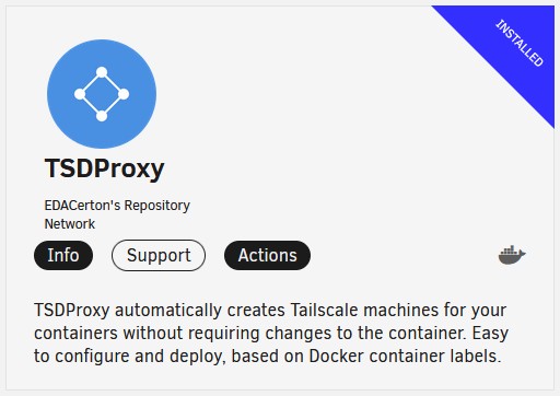 Docker TSDProxy en unraid